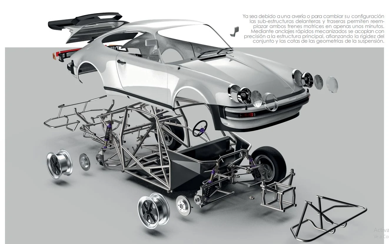 Exploded vehicle structure and body engineering study